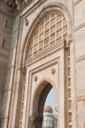 Gateway of India with Taj Mahal Palace Hotel in Background