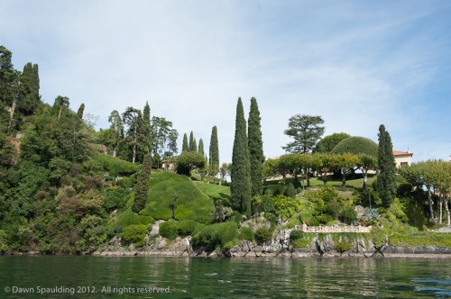 Garden as seen from Lake Como