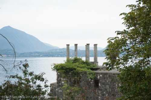 Columns overlooking Lake Maggiore