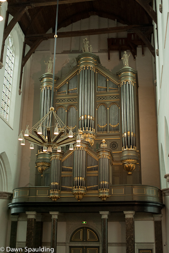 The larger pipe organ