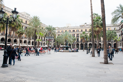 Plaça Reial, a 19th-century Italianate square