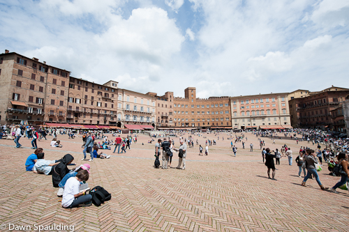 Busy piazza